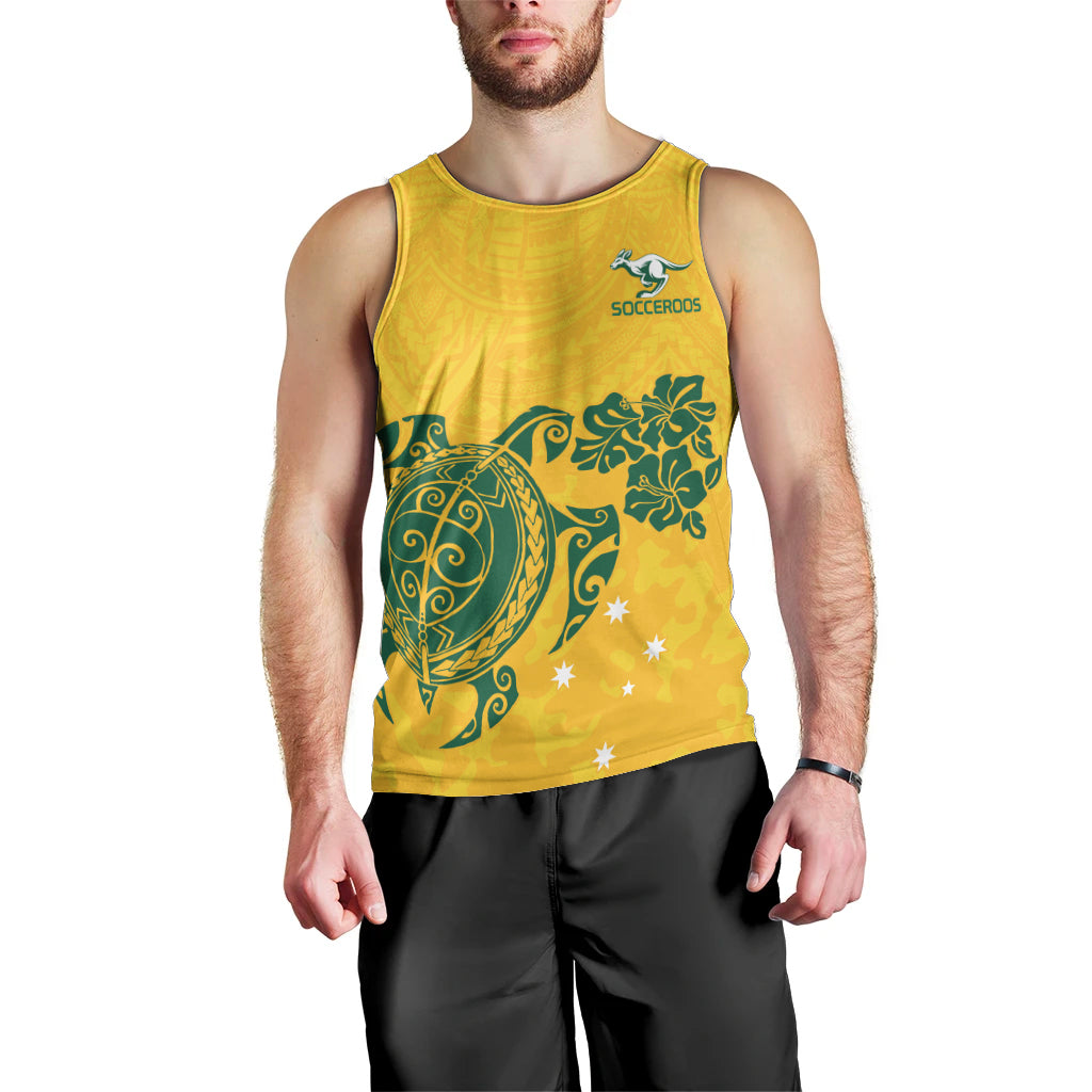 custom-australia-soccer-men-tank-top-socceroos-hibiscus-and-turtle-with-polynesian-pattern