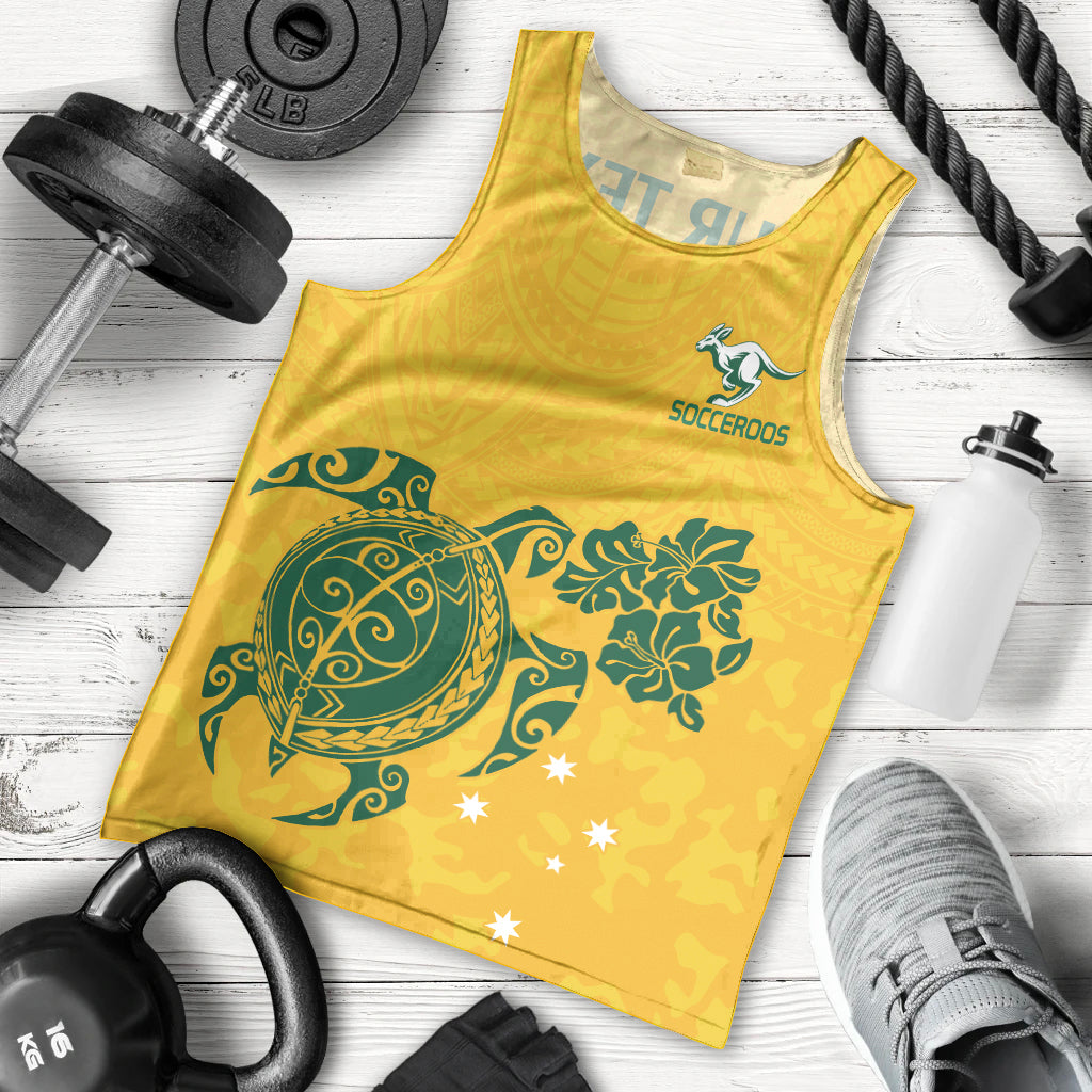 custom-australia-soccer-men-tank-top-socceroos-hibiscus-and-turtle-with-polynesian-pattern