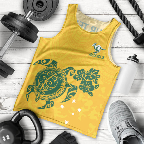 custom-australia-soccer-men-tank-top-socceroos-hibiscus-and-turtle-with-polynesian-pattern