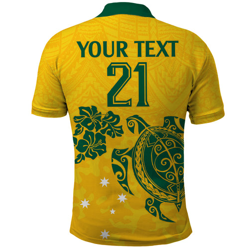 custom-australia-soccer-polo-shirt-socceroos-hibiscus-and-turtle-with-polynesian-pattern
