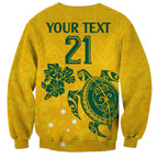 custom-australia-soccer-sweatshirt-socceroos-hibiscus-and-turtle-with-polynesian-pattern