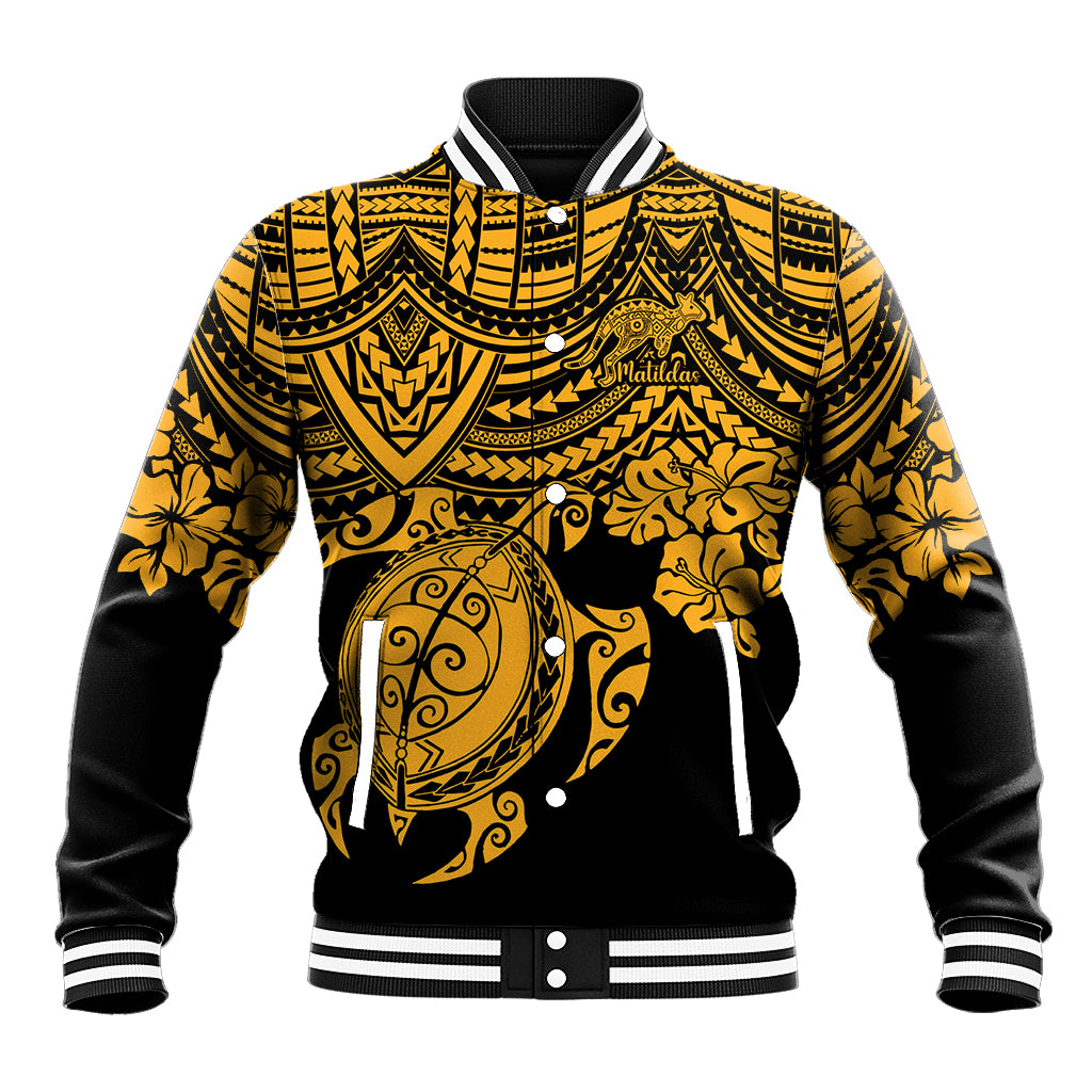 custom-australia-matildas-baseball-jacket-hibiscus-and-turtle-with-polynesian-pattern