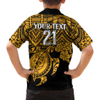custom-australia-matildas-family-matching-puletasi-dress-and-hawaiian-shirt-hibiscus-and-turtle-with-polynesian-pattern