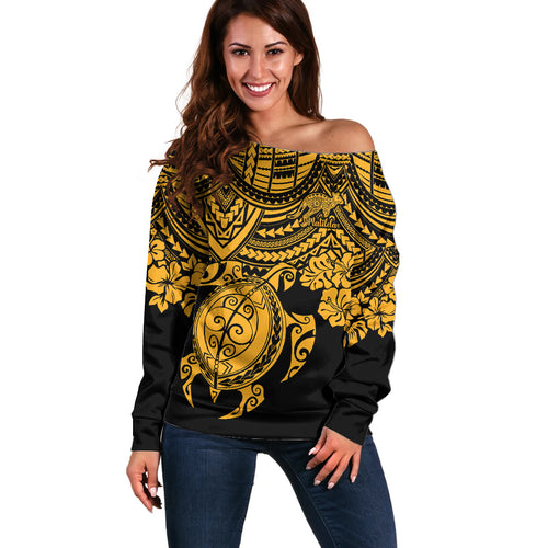 custom-australia-matildas-off-shoulder-sweater-hibiscus-and-turtle-with-polynesian-pattern