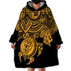 custom-australia-matildas-wearable-blanket-hoodie-hibiscus-and-turtle-with-polynesian-pattern