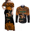 cusrom-australia-wallabies-rugby-couples-matching-off-shoulder-maxi-dress-and-long-sleeve-button-shirt-hibiscus-and-turtle-with-polynesian-pattern