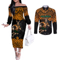 cusrom-australia-wallabies-rugby-couples-matching-off-the-shoulder-long-sleeve-dress-and-long-sleeve-button-shirt-hibiscus-and-turtle-with-polynesian-pattern