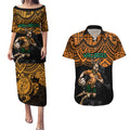 cusrom-australia-wallabies-rugby-couples-matching-puletasi-dress-and-hawaiian-shirt-hibiscus-and-turtle-with-polynesian-pattern