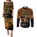 cusrom-australia-wallabies-rugby-couples-matching-puletasi-dress-and-long-sleeve-button-shirt-hibiscus-and-turtle-with-polynesian-pattern