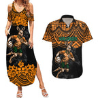 cusrom-australia-wallabies-rugby-couples-matching-summer-maxi-dress-and-hawaiian-shirt-hibiscus-and-turtle-with-polynesian-pattern