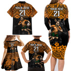 cusrom-australia-wallabies-rugby-family-matching-long-sleeve-bodycon-dress-and-hawaiian-shirt-hibiscus-and-turtle-with-polynesian-pattern