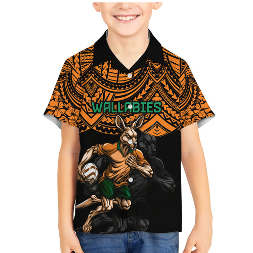 cusrom-australia-wallabies-rugby-family-matching-mermaid-dress-and-hawaiian-shirt-hibiscus-and-turtle-with-polynesian-pattern