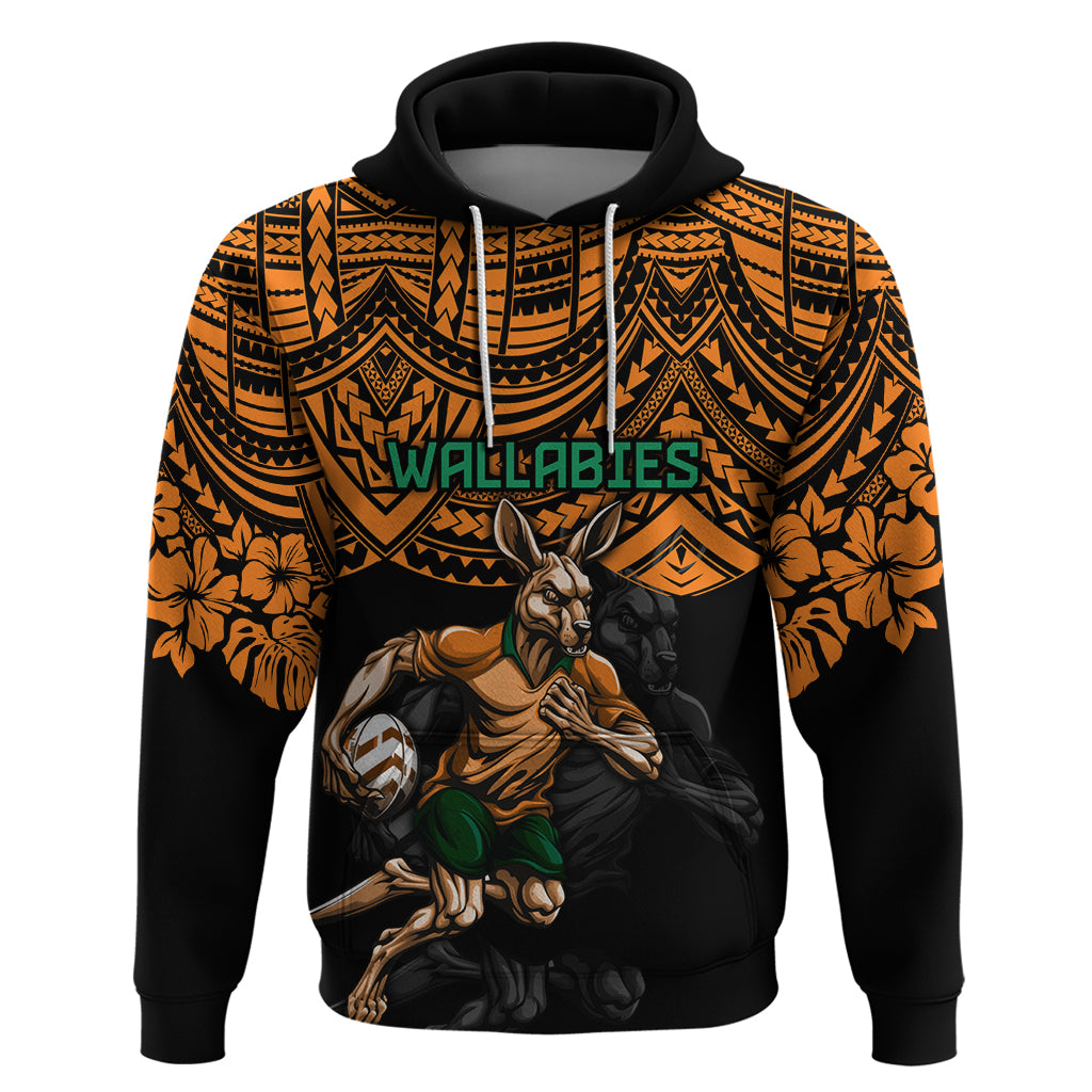 cusrom-australia-wallabies-rugby-hoodie-hibiscus-and-turtle-with-polynesian-pattern