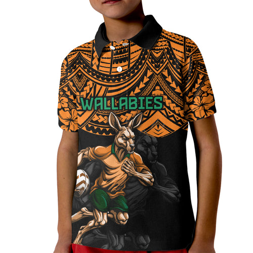 cusrom-australia-wallabies-rugby-kid-polo-shirt-hibiscus-and-turtle-with-polynesian-pattern