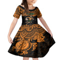 cusrom-australia-wallabies-rugby-kid-short-sleeve-dress-hibiscus-and-turtle-with-polynesian-pattern