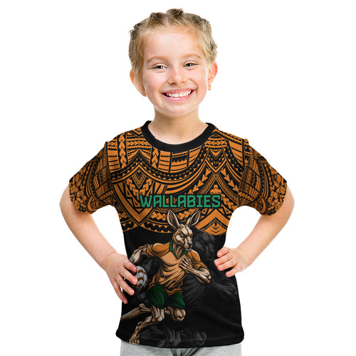 cusrom-australia-wallabies-rugby-kid-t-shirt-hibiscus-and-turtle-with-polynesian-pattern
