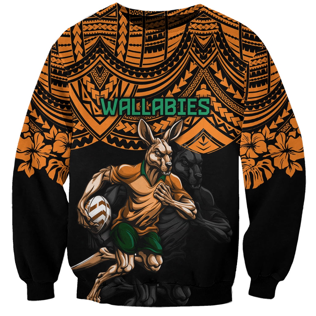 cusrom-australia-wallabies-rugby-sweatshirt-hibiscus-and-turtle-with-polynesian-pattern