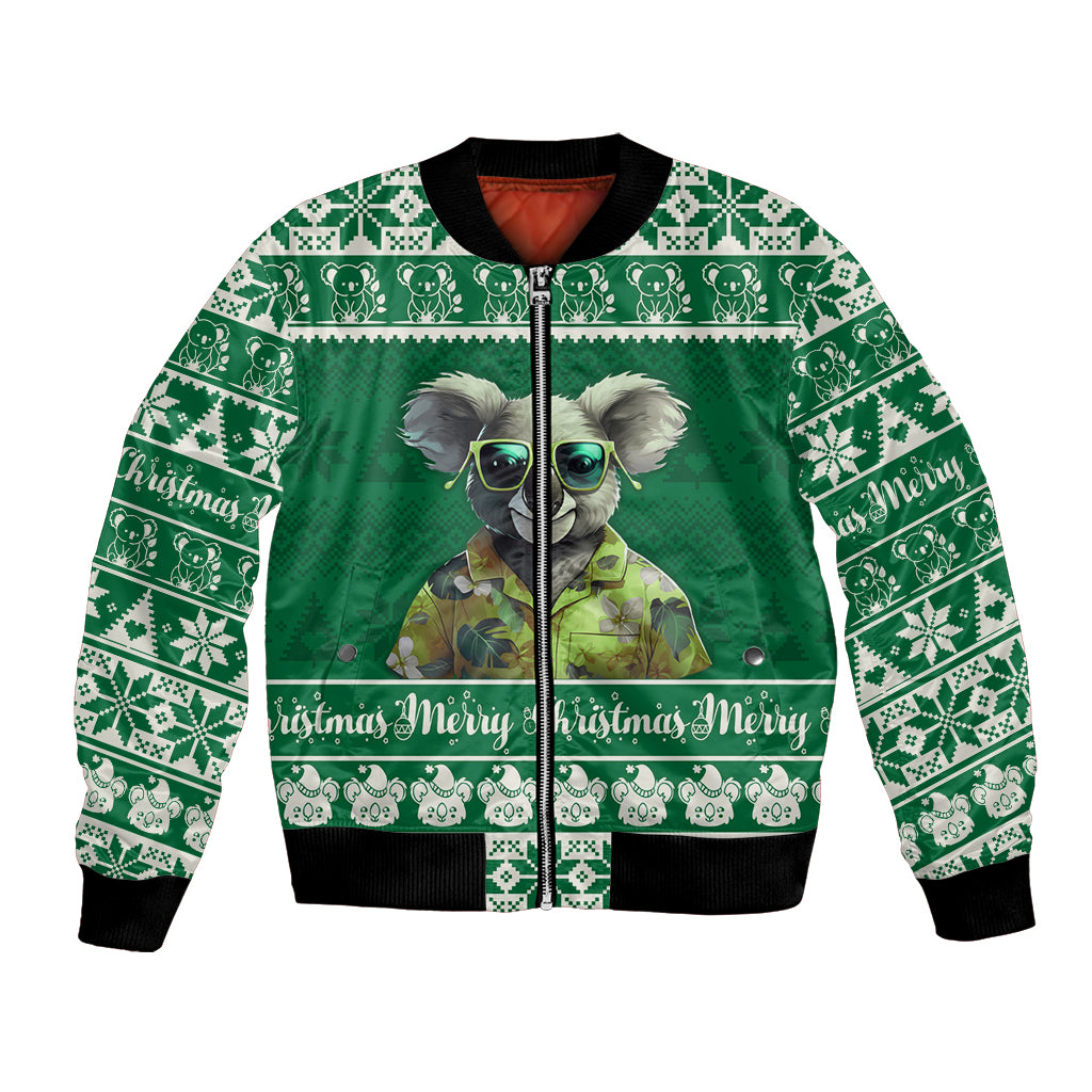 personalised-australia-koala-christmas-bomber-jacket-santa-koala-stay-cool