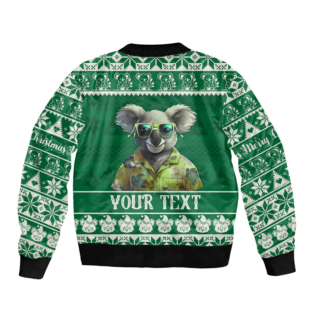 personalised-australia-koala-christmas-bomber-jacket-santa-koala-stay-cool