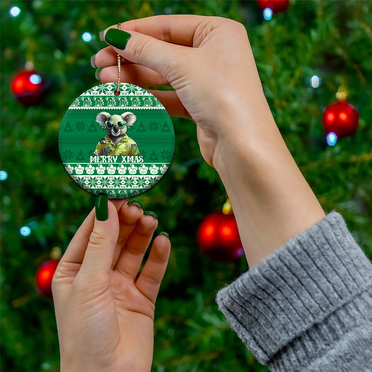 personalised-australia-koala-christmas-ceramic-ornament-santa-koala-stay-cool