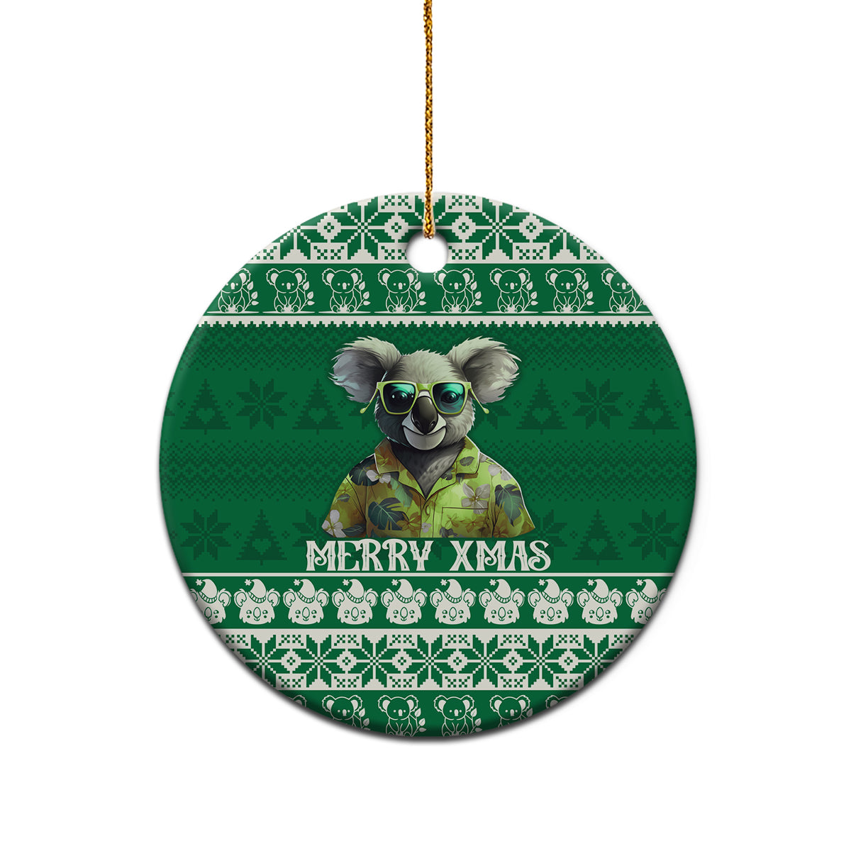 personalised-australia-koala-christmas-ceramic-ornament-santa-koala-stay-cool