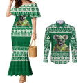 personalised-australia-koala-christmas-couples-matching-mermaid-dress-and-long-sleeve-button-shirt-santa-koala-stay-cool