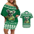 personalised-australia-koala-christmas-couples-matching-off-shoulder-short-dress-and-hawaiian-shirt-santa-koala-stay-cool