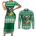 personalised-australia-koala-christmas-couples-matching-short-sleeve-bodycon-dress-and-long-sleeve-button-shirt-santa-koala-stay-cool