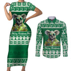 personalised-australia-koala-christmas-couples-matching-short-sleeve-bodycon-dress-and-long-sleeve-button-shirt-santa-koala-stay-cool