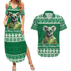 personalised-australia-koala-christmas-couples-matching-summer-maxi-dress-and-hawaiian-shirt-santa-koala-stay-cool