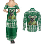personalised-australia-koala-christmas-couples-matching-summer-maxi-dress-and-long-sleeve-button-shirt-santa-koala-stay-cool