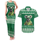 personalised-australia-koala-christmas-couples-matching-tank-maxi-dress-and-hawaiian-shirt-santa-koala-stay-cool