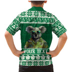 personalised-australia-koala-christmas-family-matching-mermaid-dress-and-hawaiian-shirt-santa-koala-stay-cool