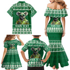 personalised-australia-koala-christmas-family-matching-mermaid-dress-and-hawaiian-shirt-santa-koala-stay-cool