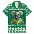 personalised-australia-koala-christmas-family-matching-mermaid-dress-and-hawaiian-shirt-santa-koala-stay-cool
