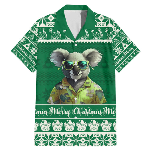 personalised-australia-koala-christmas-family-matching-mermaid-dress-and-hawaiian-shirt-santa-koala-stay-cool