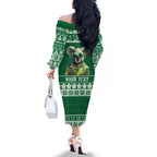 personalised-australia-koala-christmas-family-matching-off-shoulder-long-sleeve-dress-and-hawaiian-shirt-santa-koala-stay-cool