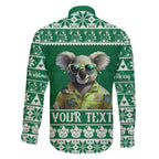 personalised-australia-koala-christmas-family-matching-short-sleeve-bodycon-dress-and-hawaiian-shirt-santa-koala-stay-cool