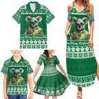 personalised-australia-koala-christmas-family-matching-summer-maxi-dress-and-hawaiian-shirt-santa-koala-stay-cool