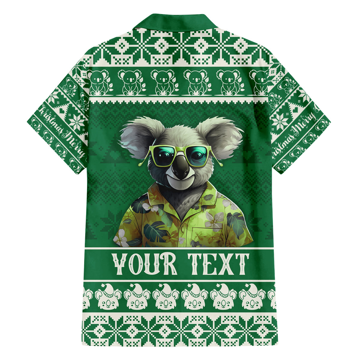 personalised-australia-koala-christmas-family-matching-summer-maxi-dress-and-hawaiian-shirt-santa-koala-stay-cool