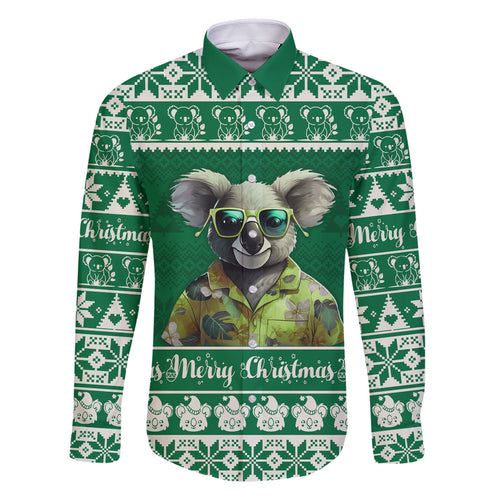 personalised-australia-koala-christmas-family-matching-summer-maxi-dress-and-hawaiian-shirt-santa-koala-stay-cool