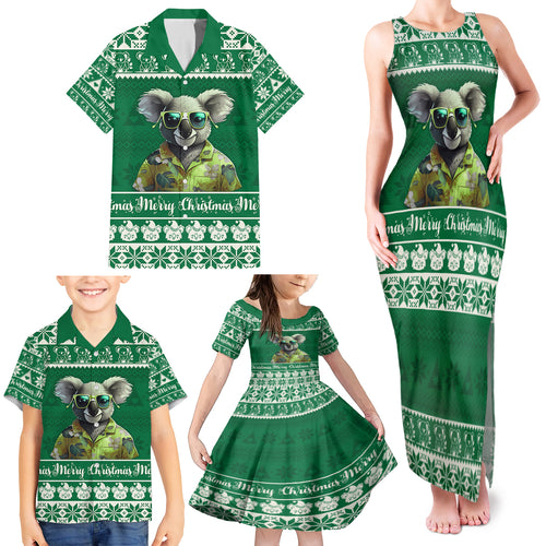 personalised-australia-koala-christmas-family-matching-tank-maxi-dress-and-hawaiian-shirt-santa-koala-stay-cool