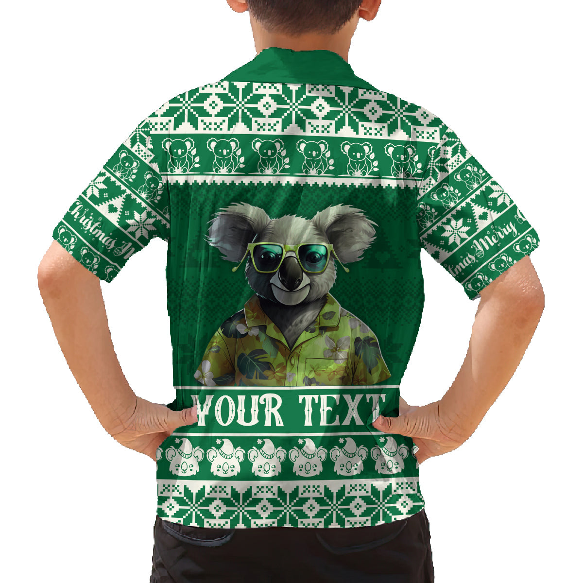 personalised-australia-koala-christmas-family-matching-tank-maxi-dress-and-hawaiian-shirt-santa-koala-stay-cool