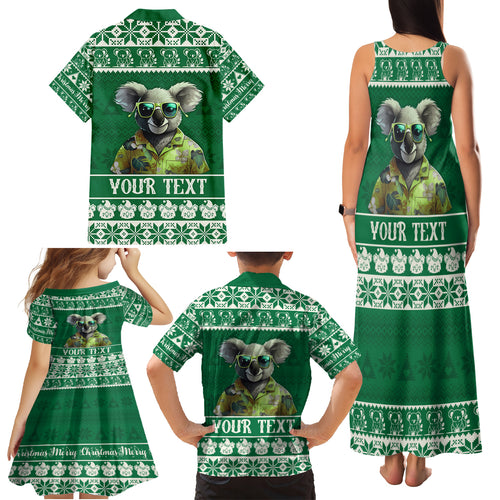 personalised-australia-koala-christmas-family-matching-tank-maxi-dress-and-hawaiian-shirt-santa-koala-stay-cool