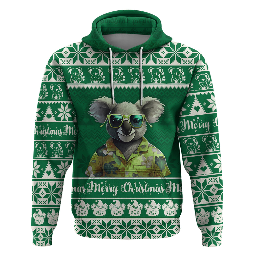 personalised-australia-koala-christmas-hoodie-santa-koala-stay-cool
