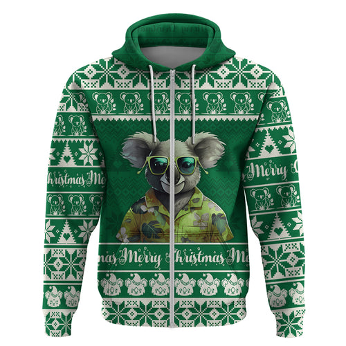personalised-australia-koala-christmas-hoodie-santa-koala-stay-cool