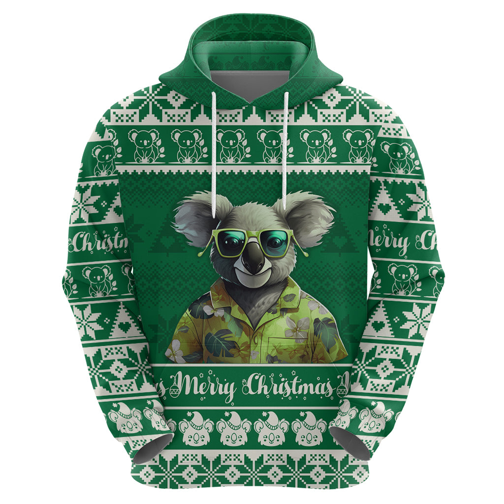personalised-australia-koala-christmas-hoodie-santa-koala-stay-cool