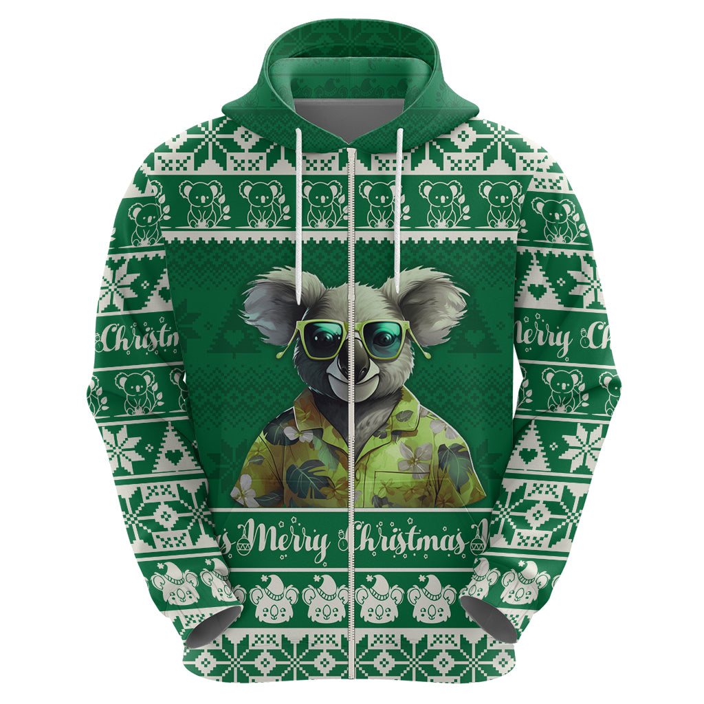 personalised-australia-koala-christmas-hoodie-santa-koala-stay-cool