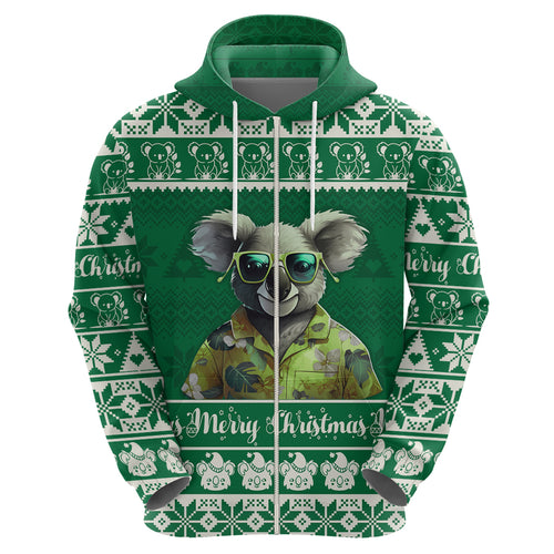 personalised-australia-koala-christmas-hoodie-santa-koala-stay-cool