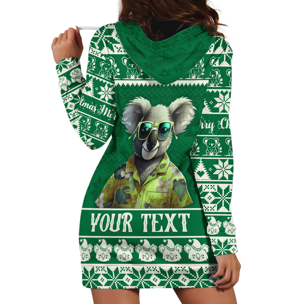 personalised-australia-koala-christmas-hoodie-dress-santa-koala-stay-cool